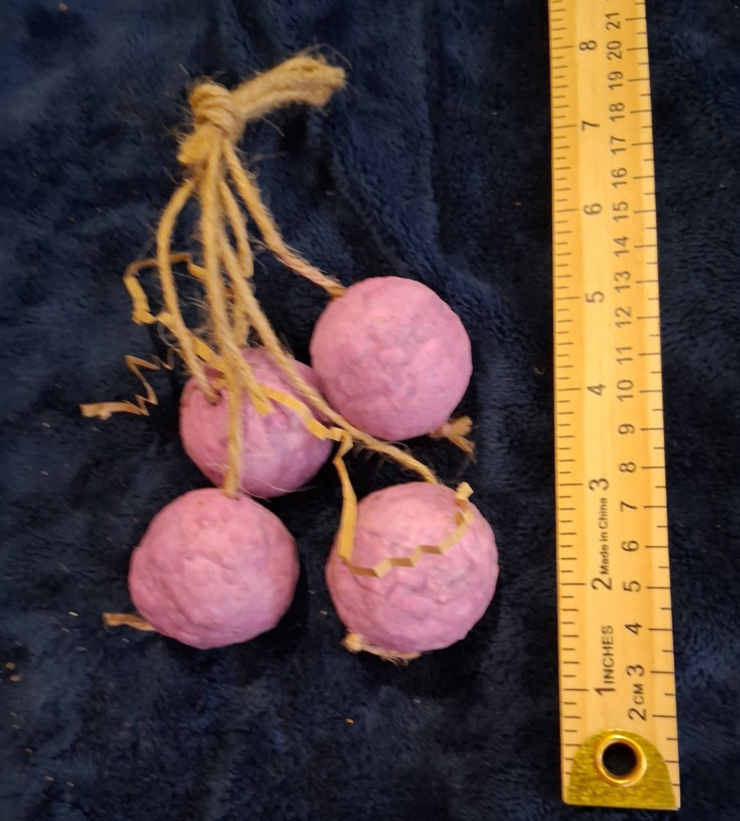 Handcrafted Grape Shaped Soap on a Rope Lot Concord Scented Goat Milk Balls