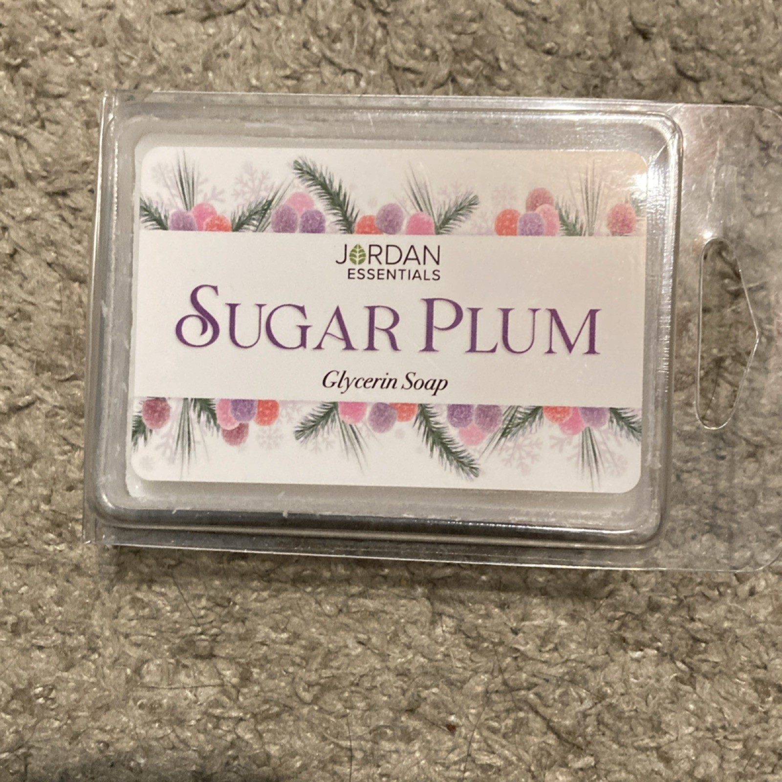 Jordan Essentials Sugar Plum Glycerin Soap Bar, Gluten-Free, Regular Size