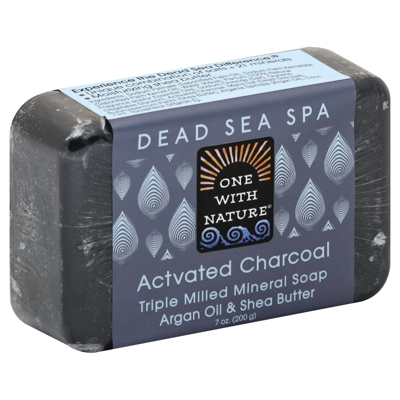 One With Nature Soap Bar Activated Charcoal 7oz (Pack of 3)