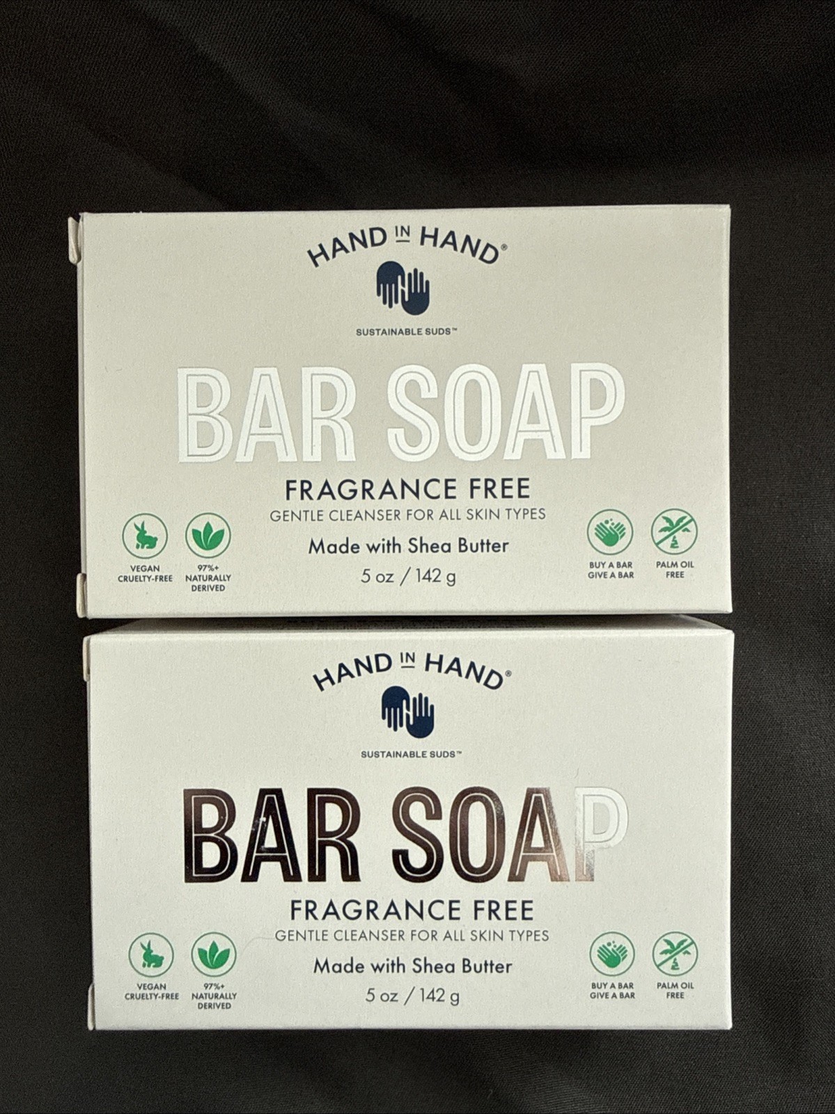4 Hand In Hand Bar Soaps Fragrance Free Gentle Cleanser All Skin 5 oz each NIB!