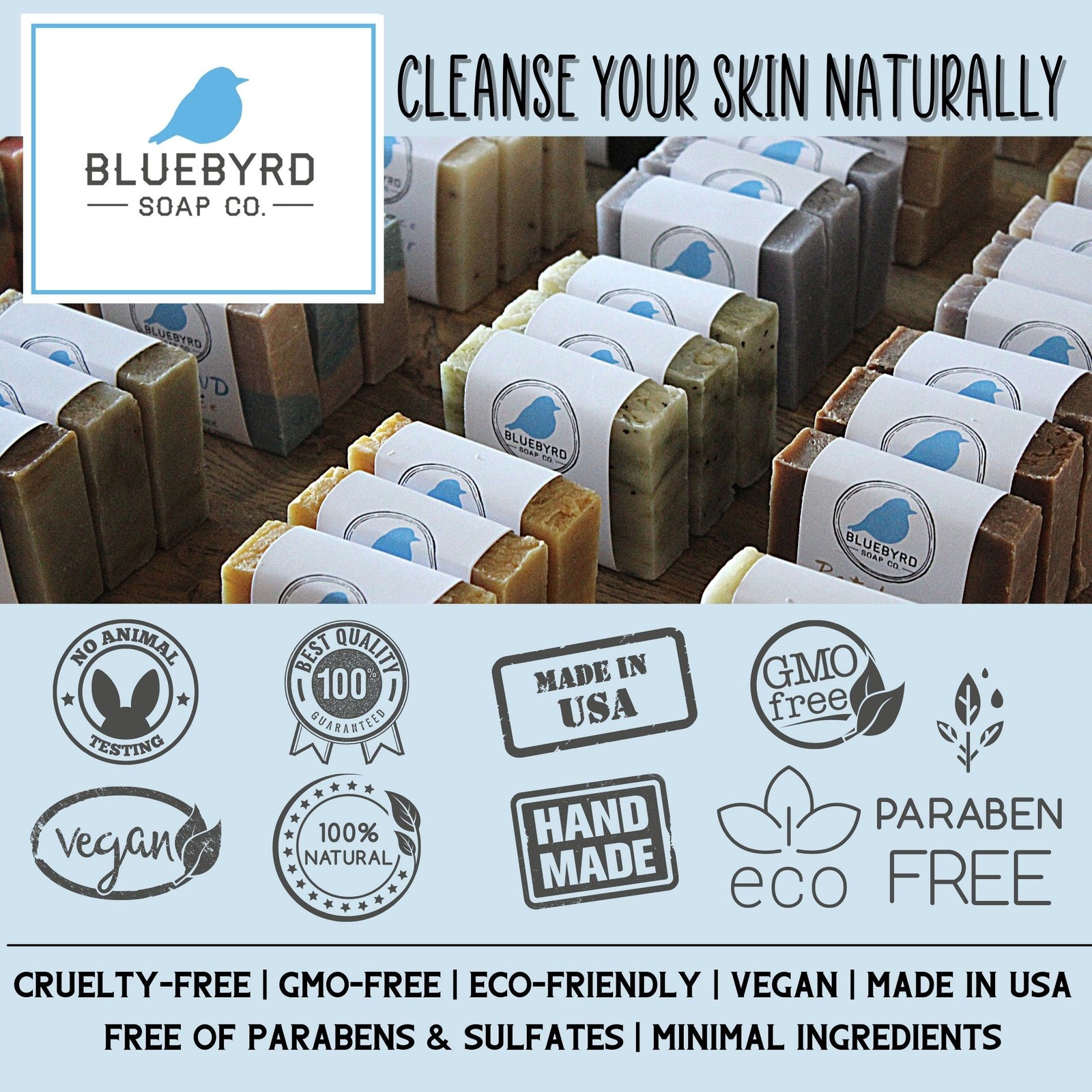 Bluebyrd Soap Co. Angel Wings Soap Bar for | Natural Handmade Teen Body Soap …