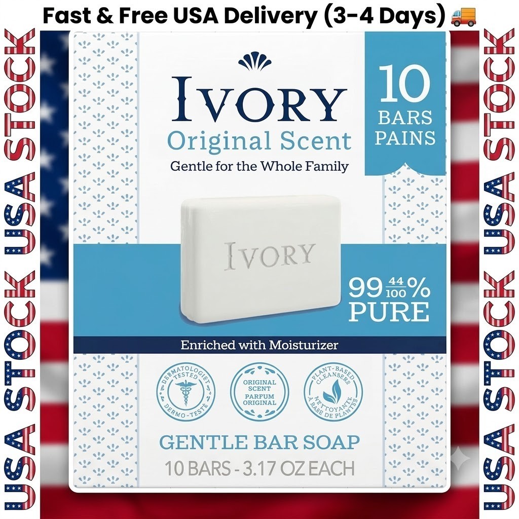 Ivory Bar Original Bath Bar 3.1 Oz (Pack of 10)
