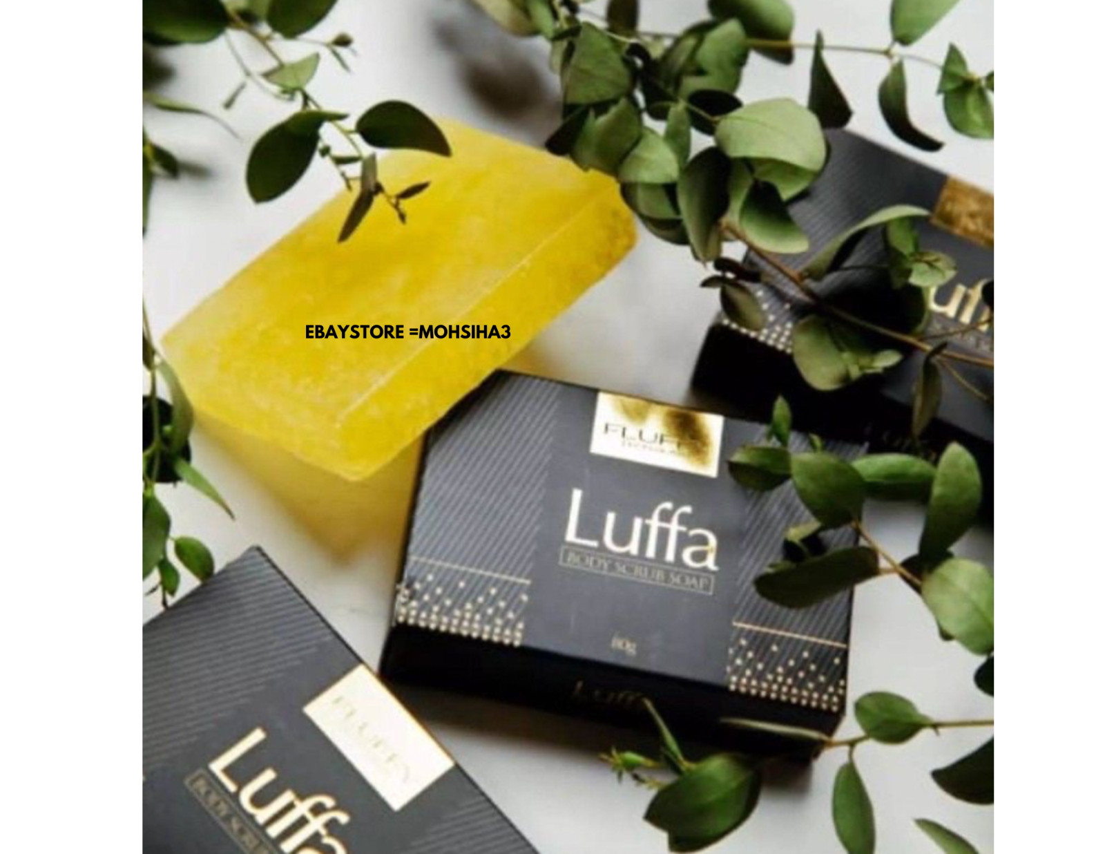 80g FLUFFY LUFFA Body Scrub Soap REMOVE DIRT Dark Spots Dead Skin Cells