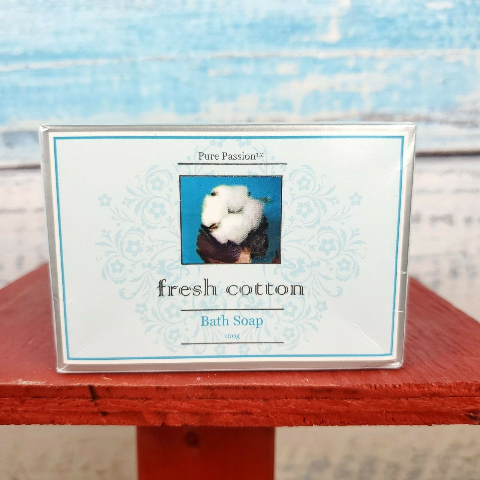 Pure Passion Fresh Cotton Bath Soap In A Box 100g Great For Your Skin USA Seller