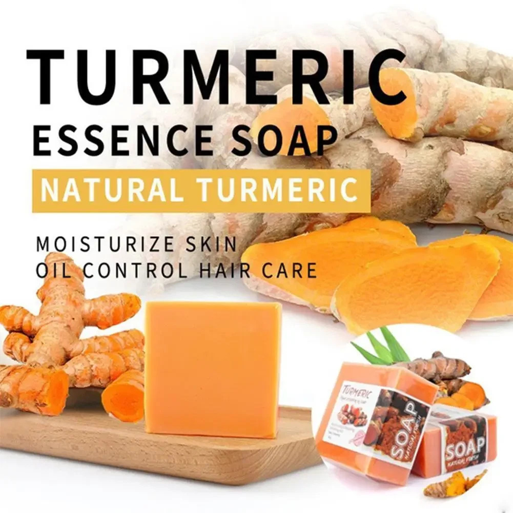 1/3/10pcs Tumeric Soap Skin Whitening Dark Spots lightening Acne Brightening