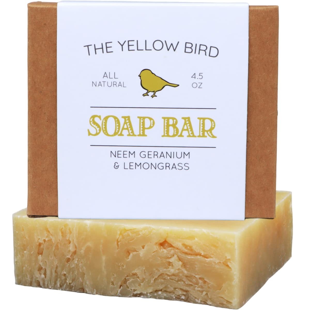 Natural Neem Soap with Geranium & Lemongrass – Ideal for Sensitive Skin (4.5 oz)