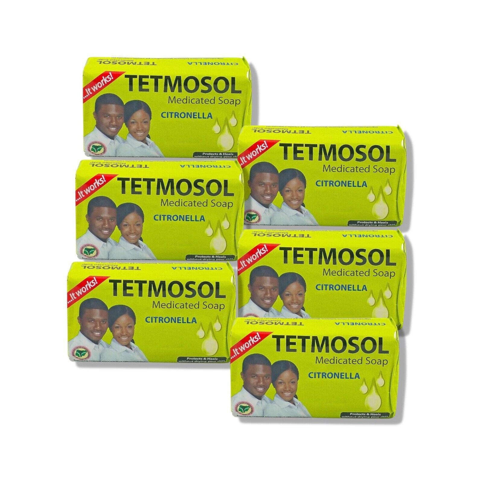 6 X Tetmosol Medicated Soap Citronella LOT OF 6 SOAPS. USA SELLER