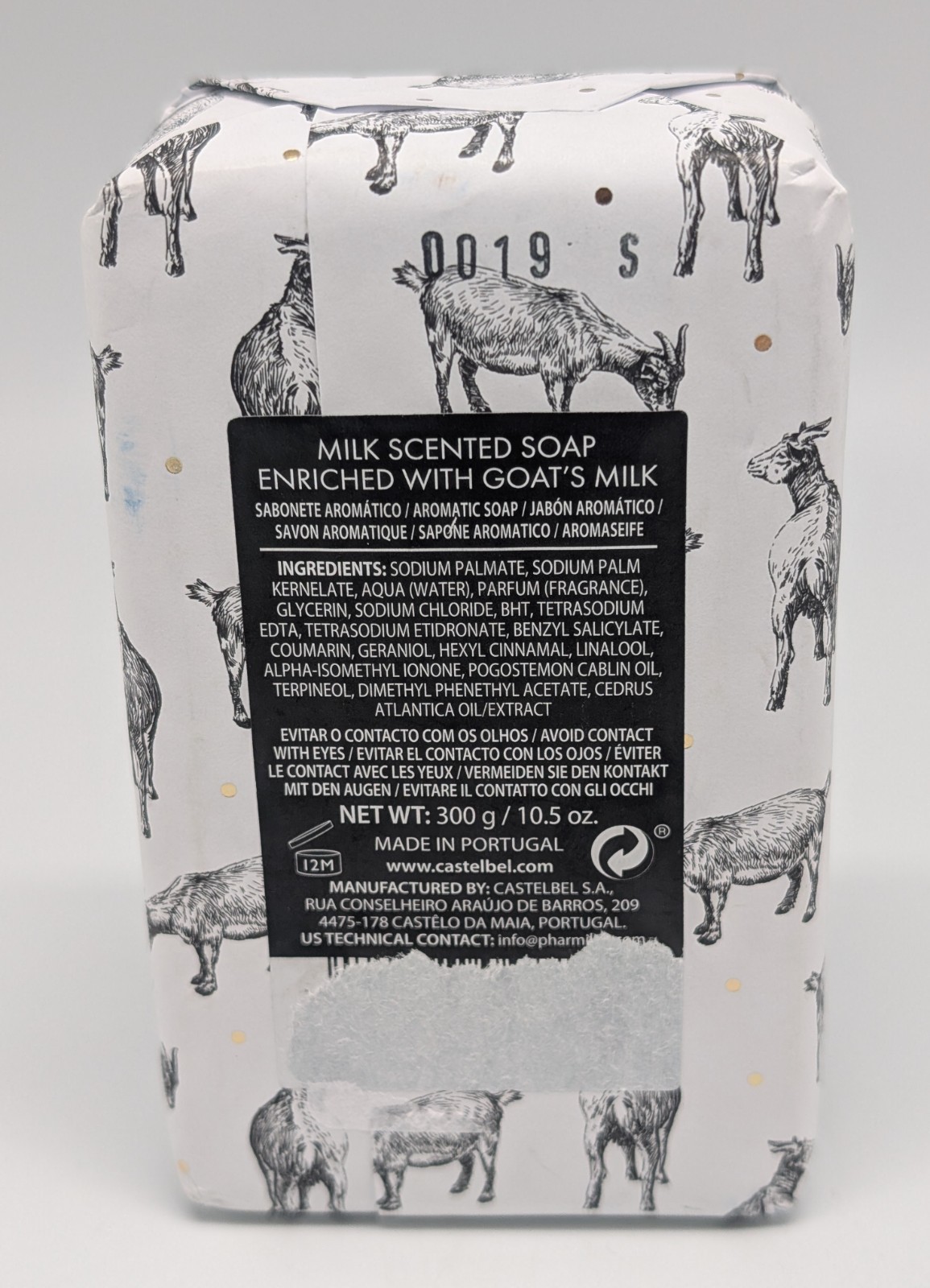 NEW Castelbel Goat’s Milk Scented Soap Bar 10.5 oz Made in PORTUGAL