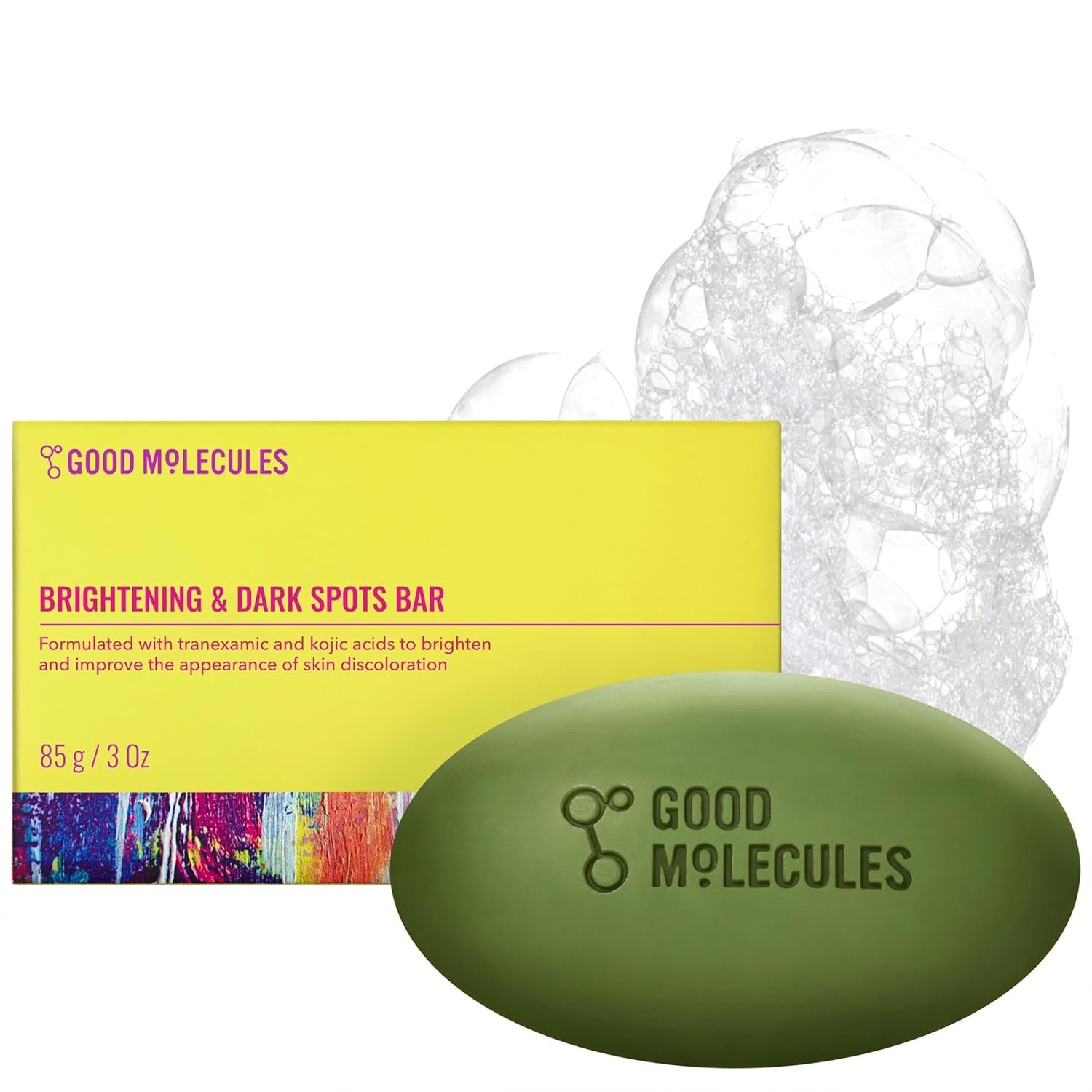 Good Molecules Brightening & Dark Spots Bar – Soap Free Face and Body Bar – Tran