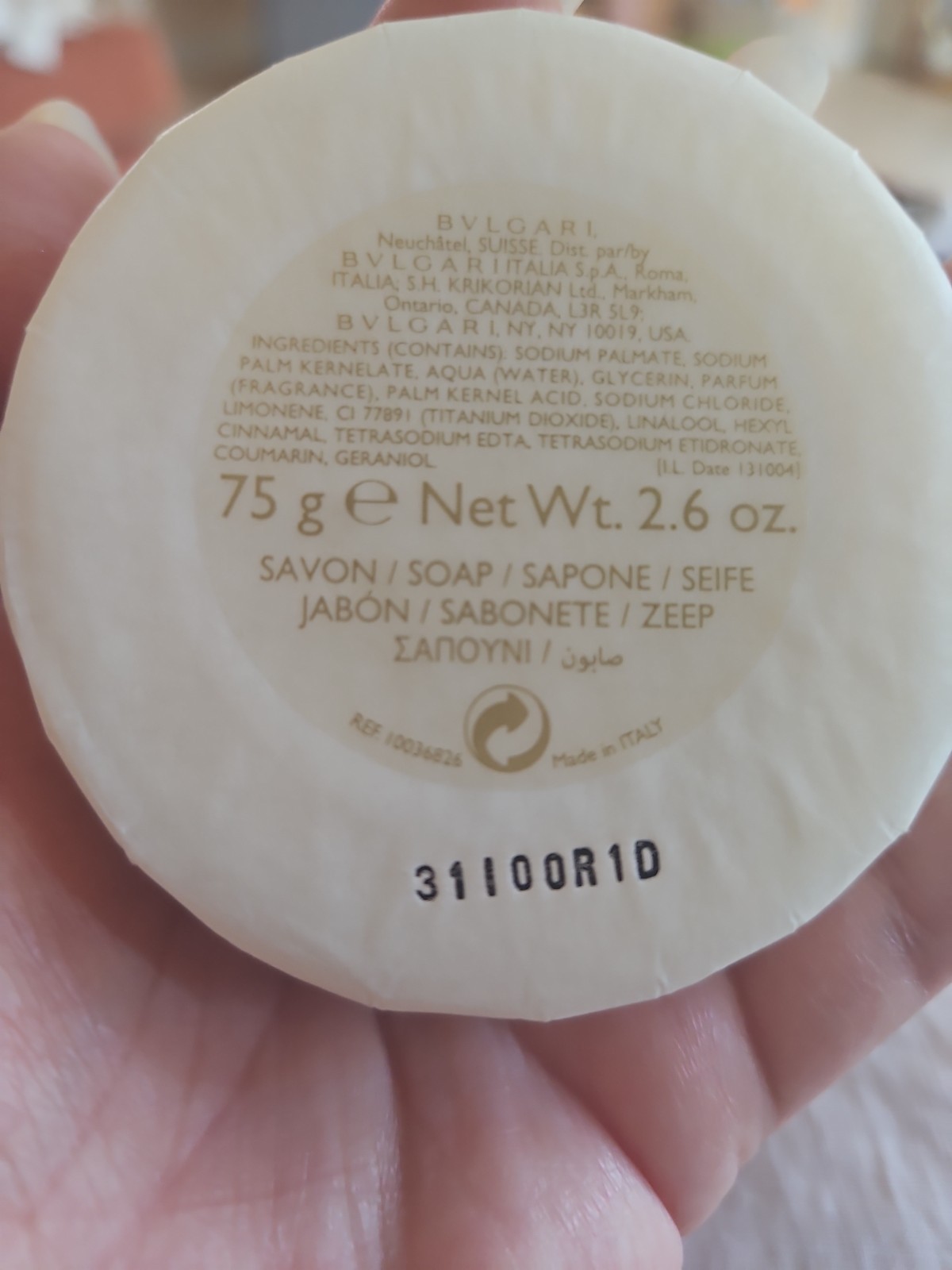 New Bvlgari Eau Parfumee au the vert 2.6 oz Soap Savon