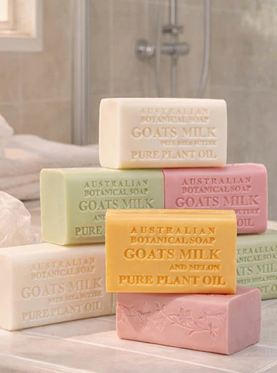 Australian Botanical Goat Milk Bar Soap 8 BARS, Lemongrass, Sea Salt, Sandalwood