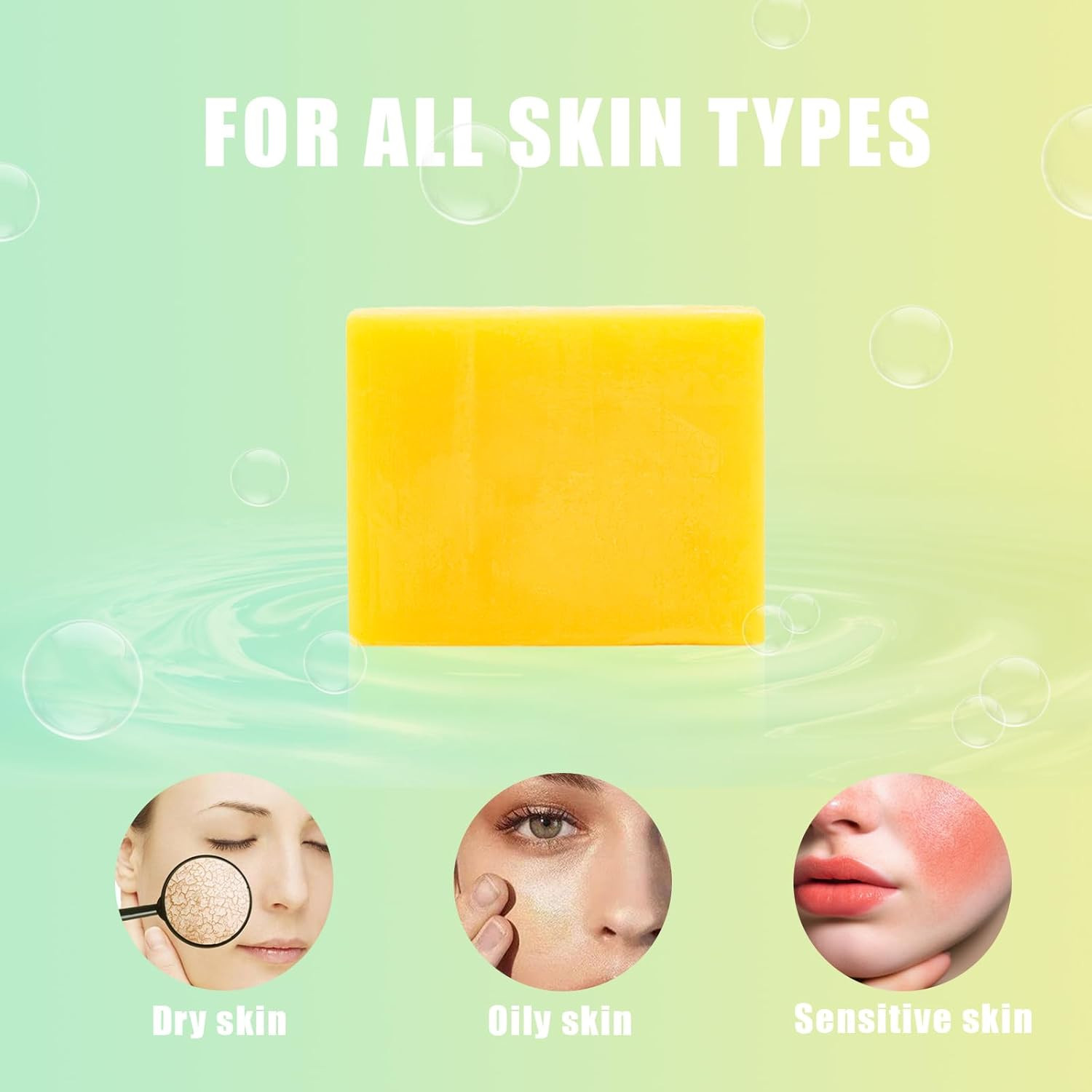 3 Pack Turmeric Soap Bar for Face & Body Cleanser, All Natural Turmeric Soap, Or