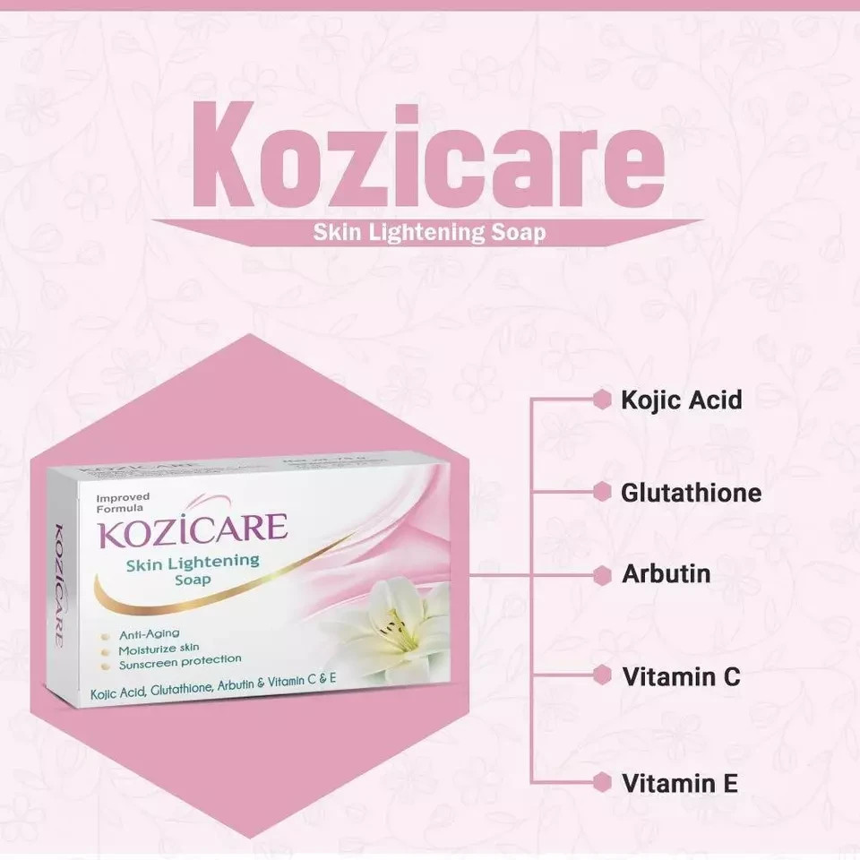 Kozicare Skin Lightening Soap with Kojic Acid & Glutathione, 75g, Free Ship