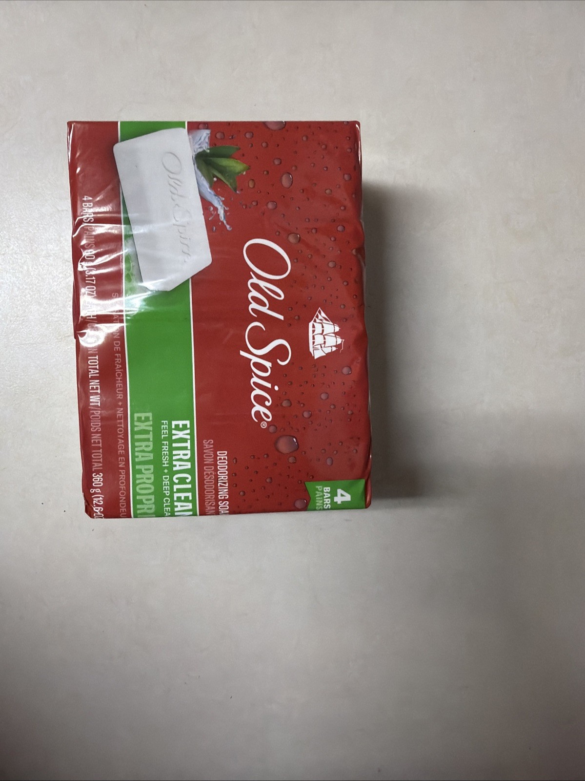 Old Spice Deodorizing Bar Soap Extra Clean Fresh & Deep Clean 3.17 oz. 4 Bars