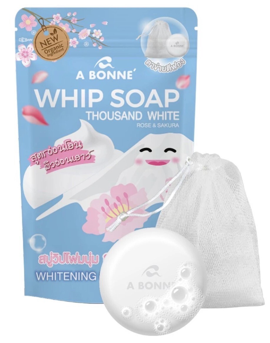3xSoap Natural Milk Whip 100g Bonne’ Whitening Moisturizing White Rose Sakura