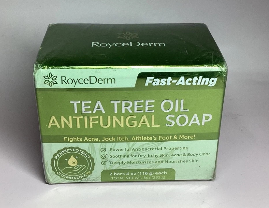 RoyceDerm Tea Tree Oil Antifungal Soap 2 Bars 4oz