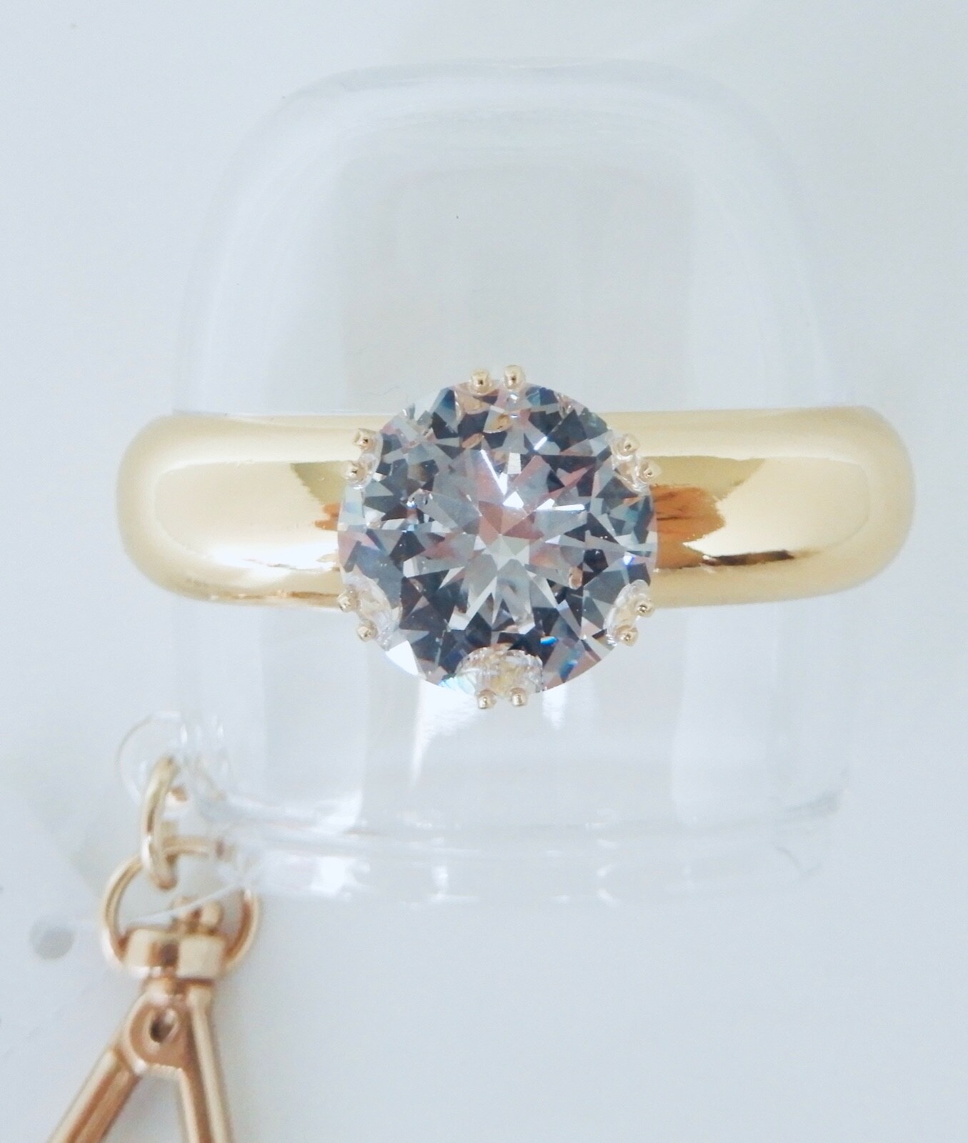 BATH & BODY WORKS CLEAR GOLD DIAMOND ENGAGEMENT RING POCKET |BAC GEL HOLDER NEW!