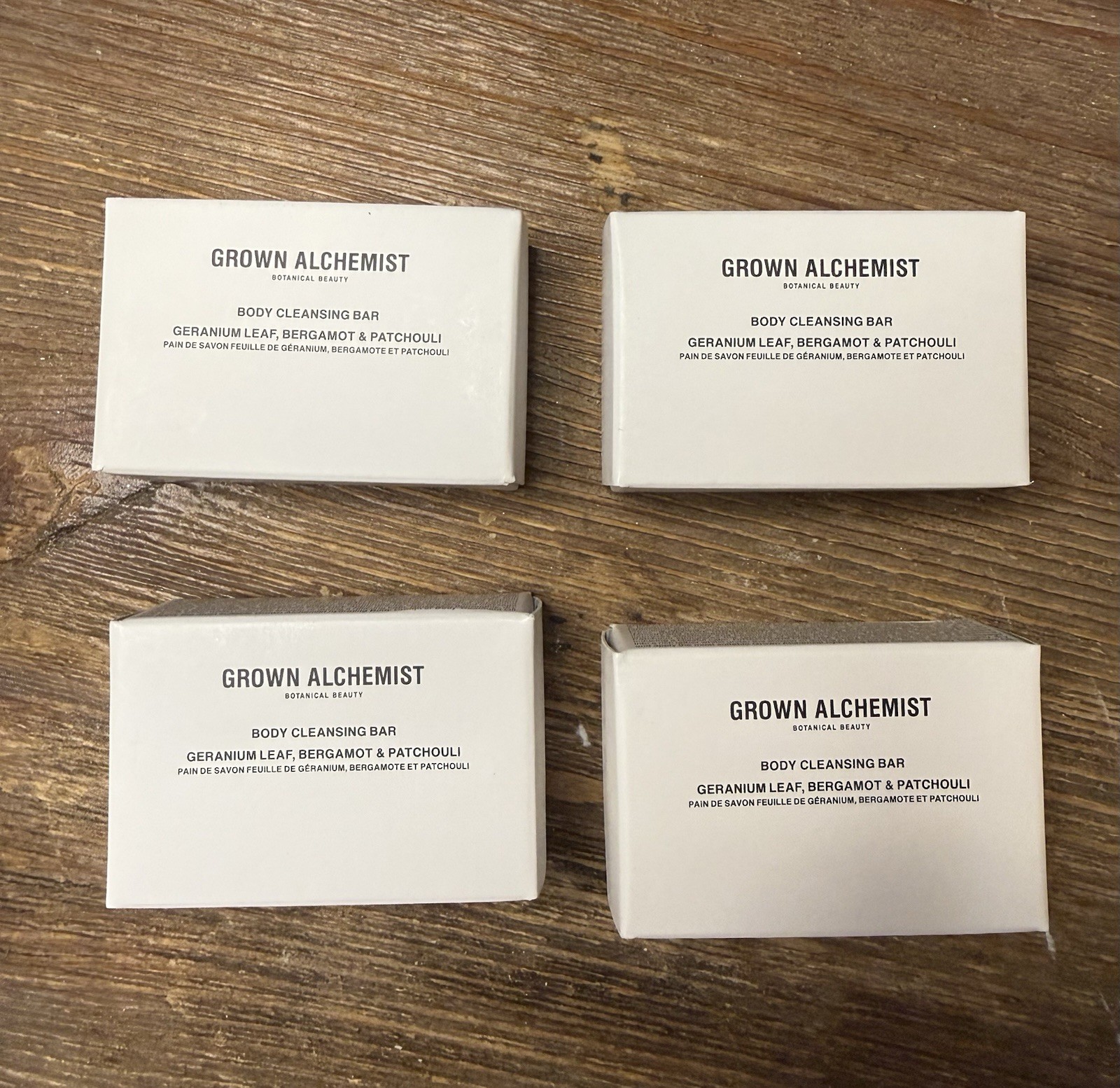 Grown Alchemist Body Cleansing Bar Geranium Leaf Bergamont Patchouli Set Of 4
