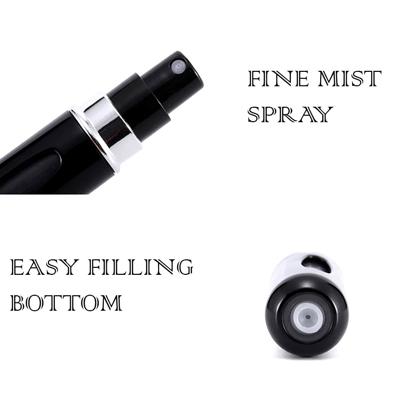 5ML Mini Refillable Perfume Spray Bottle – Leakproof Perfume Atomizer Spray