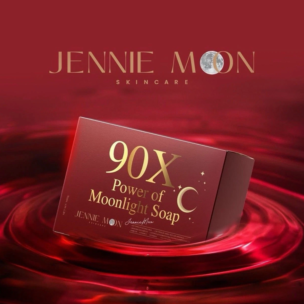 JENNIE MOON Moonlight Facial Soap 160g | 20 Natural Oils, Vitamin C & Gluta