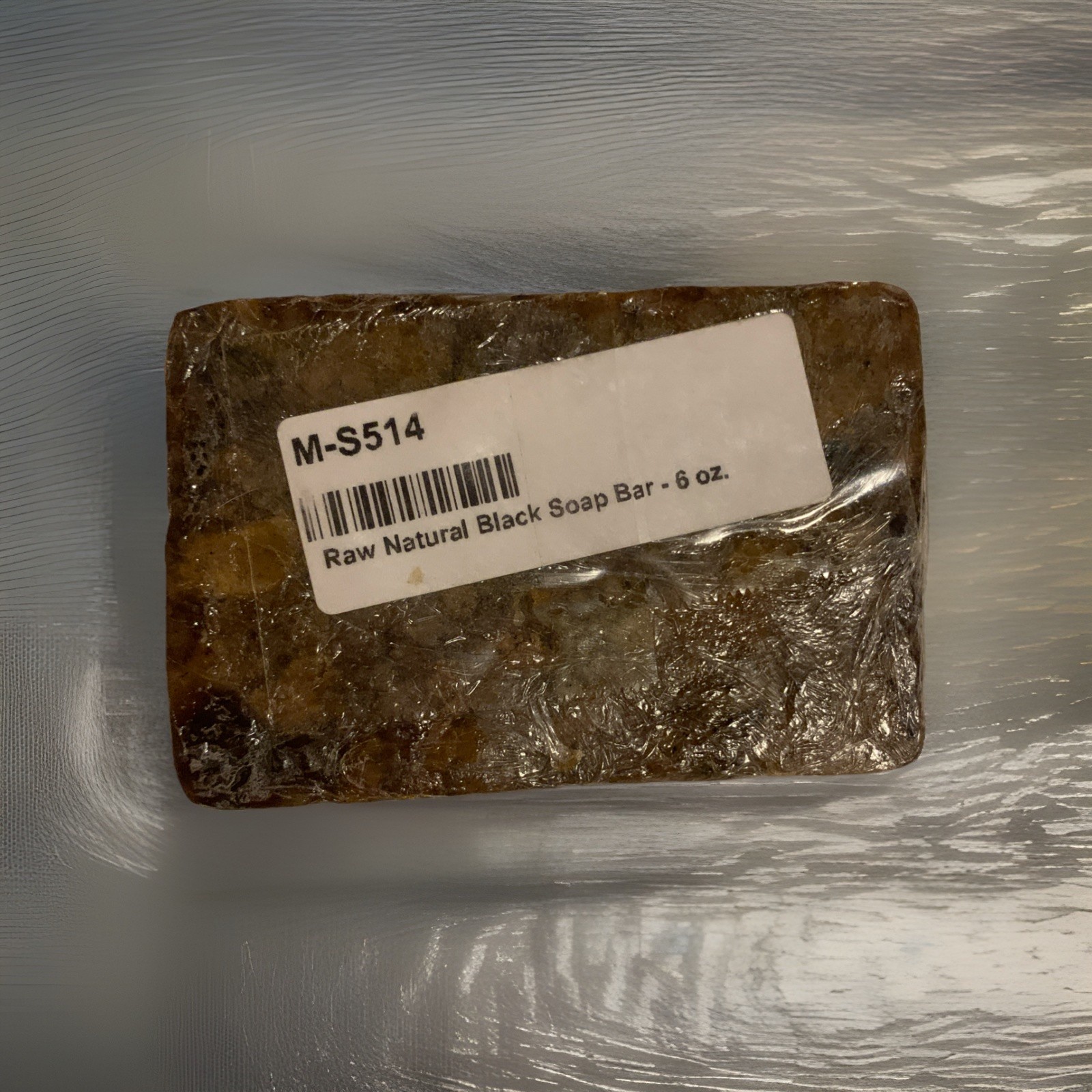 Raw Natural African Black Soap Bar 6 oz – with Sweet Almond Oil & Spring Flower