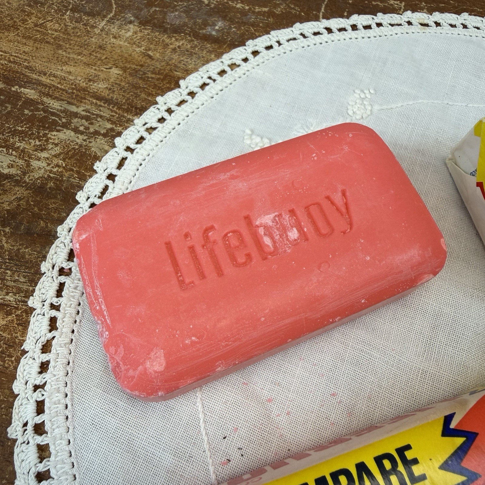 Lot of 4 Vtg Lifebuoy/Shield Deodorant Soap Bars Coral Bath Size 4.75 Oz. Ea.