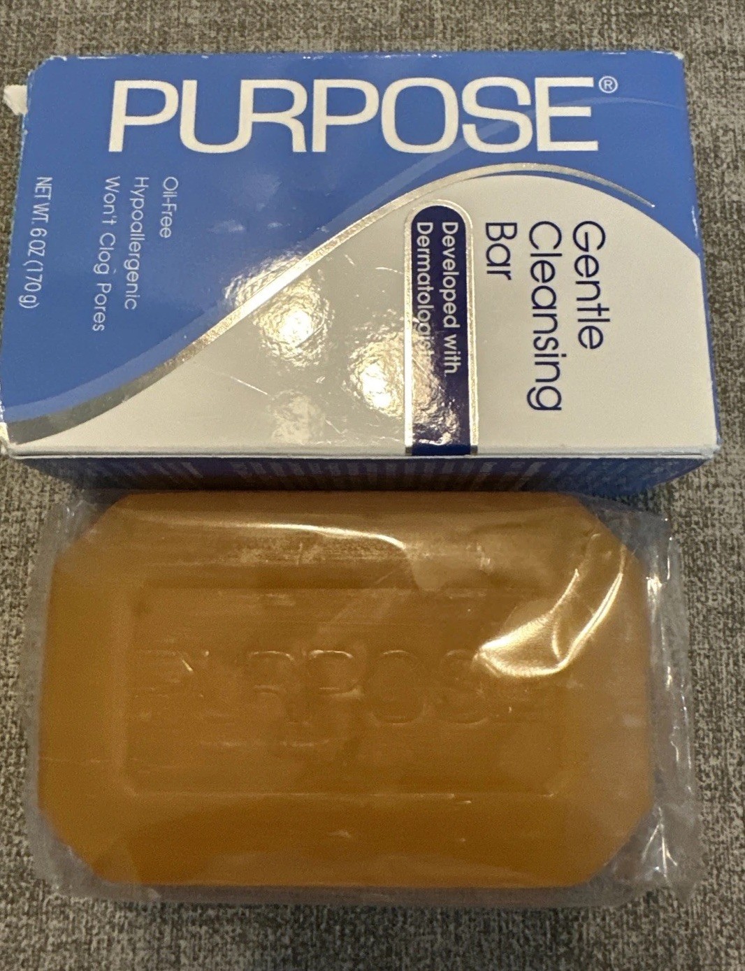 Purpose Gentle Cleansing Face Bar Soap Oil-Free Hypoallergenic 6 Ounce Brand New