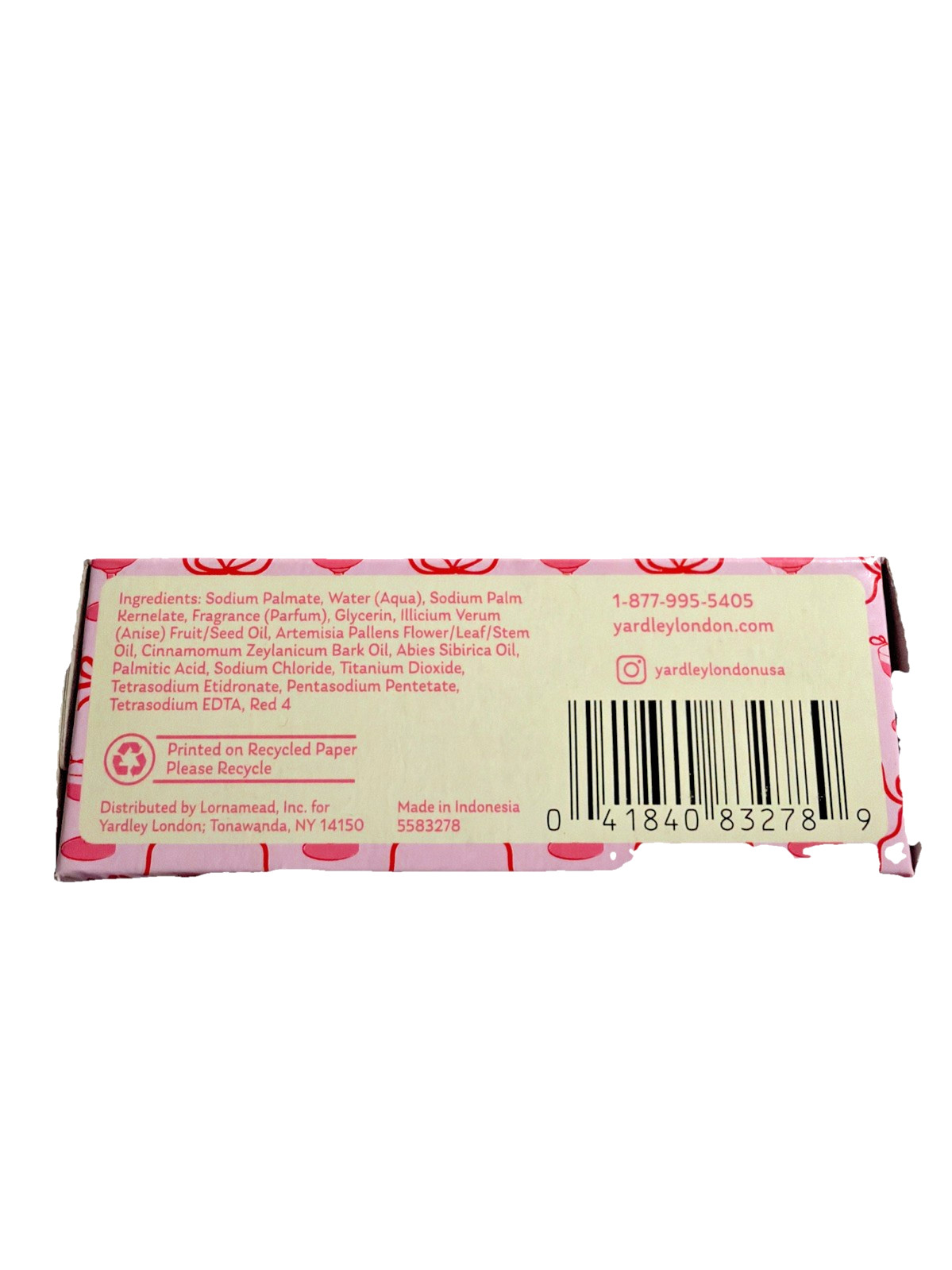 10 Yardley London Limited Edition Pretty & Pink PARTY PUNCH Bath Soap 4oz