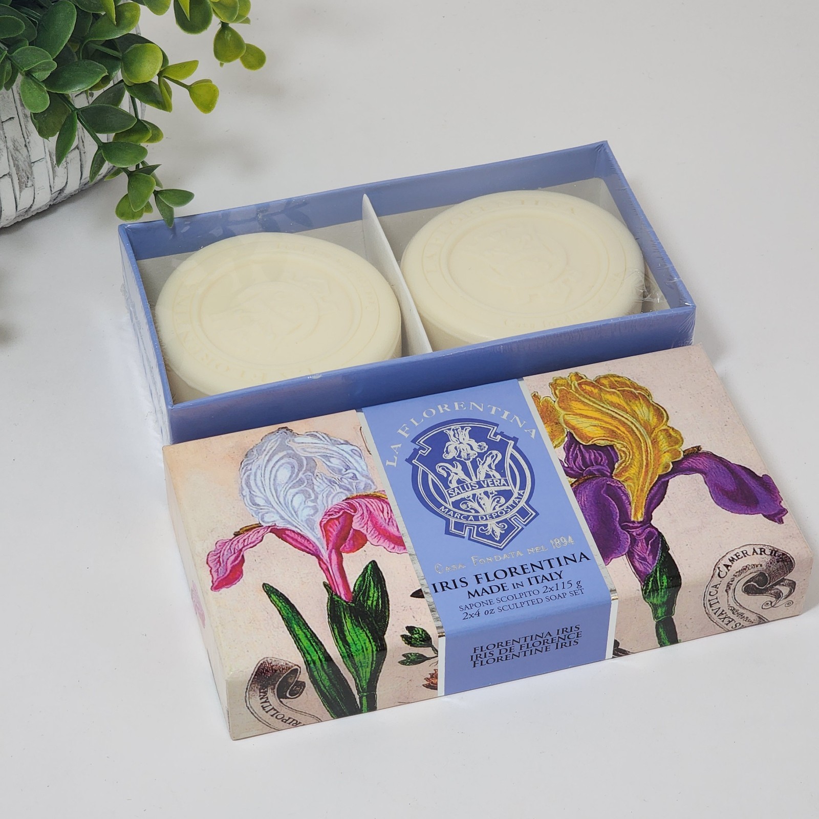 La Florentina Florentine Iris Scented Soap Bar by Saponerie Mario Fissi Gift Set