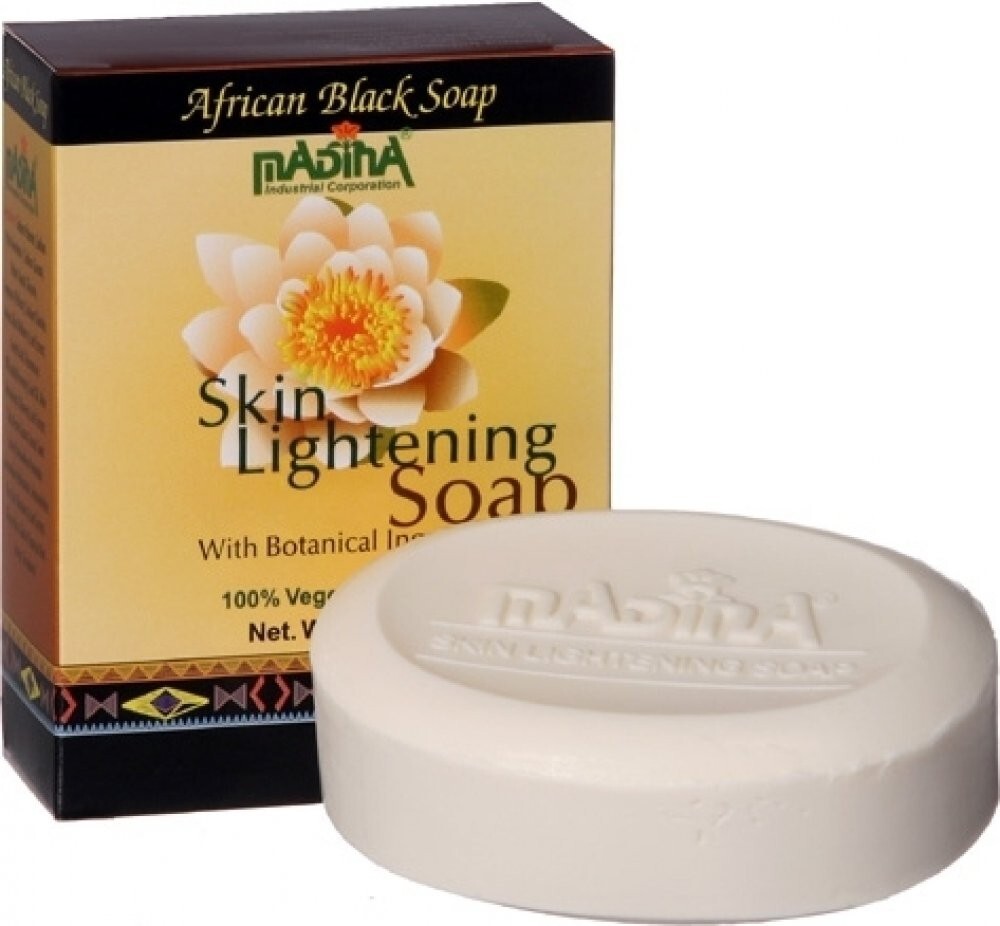 Madina Skin Lightening Soap 100% Vegetable base 4.75 oz Bars 6 or 12 Pack
