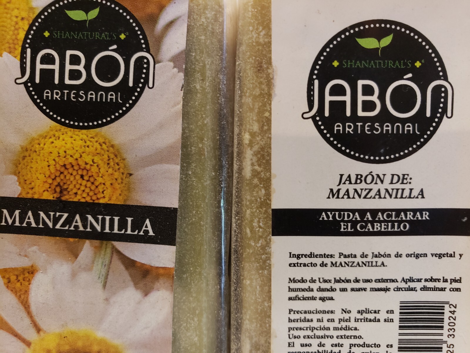 CHAMOMILE SOAP/JABON DE MANZANILLA 100GRS (2 pack) “Shiny & Silky Hair”