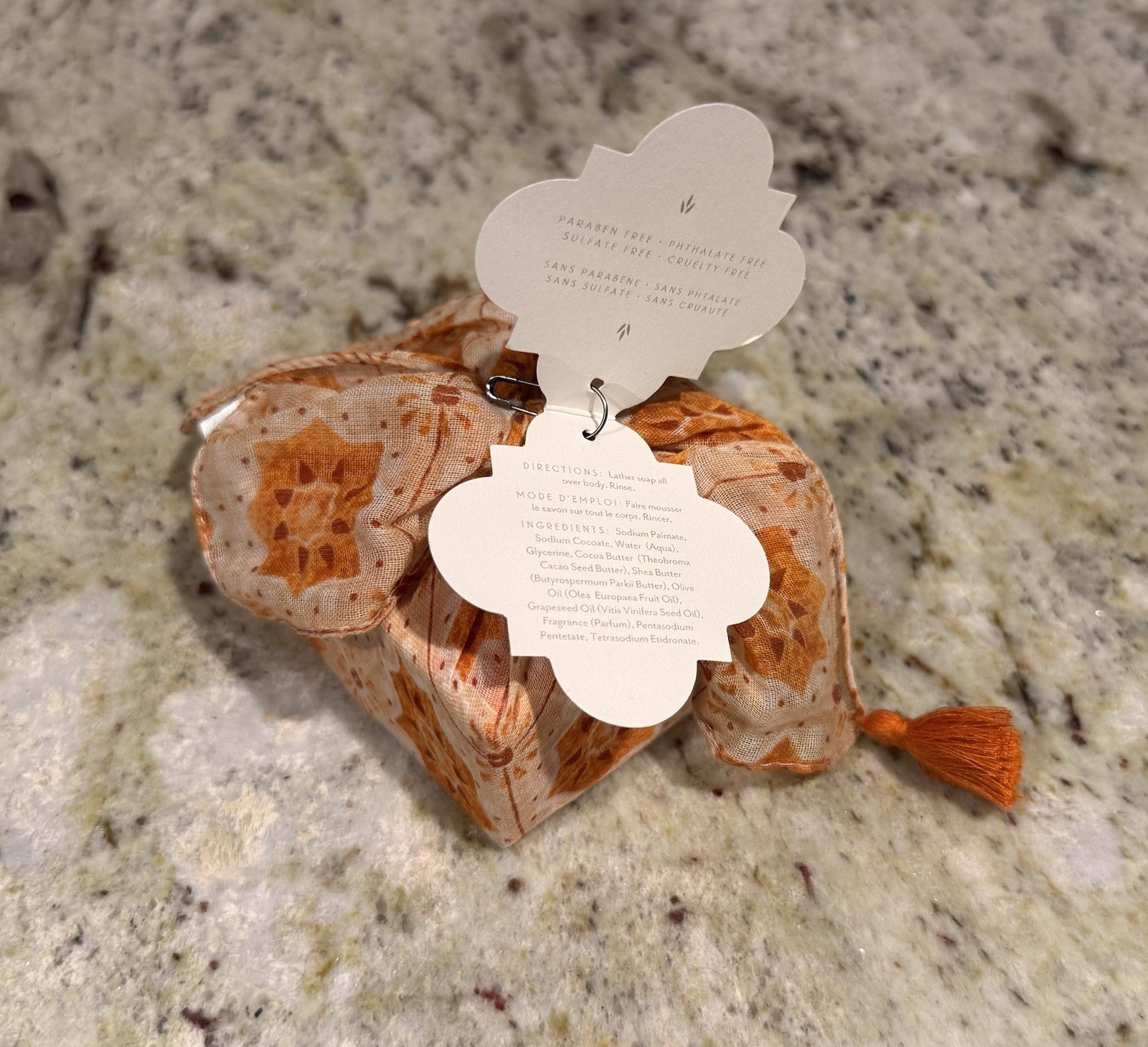 MER SEA for Anthropologie Orangerie Bar Soap 6.35 Oz 180 g Marrakesh Collection