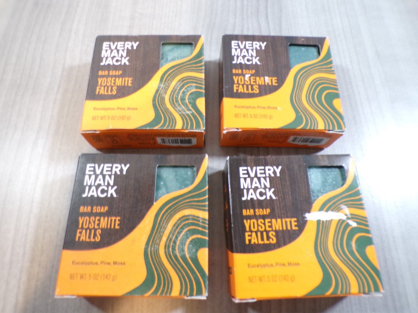 Every Man Jack Cold Processed Bar Soap Yosemite Falls 4 Bars × 5 oz