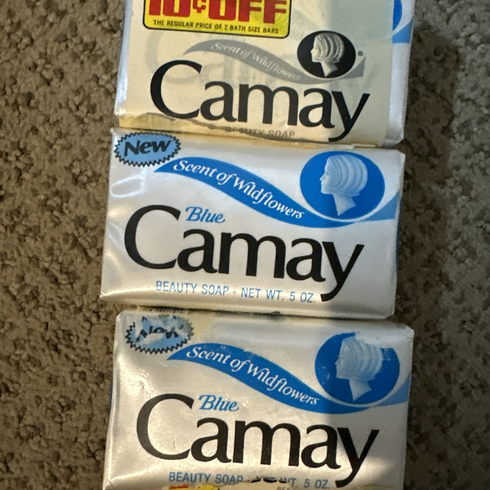 Camay Blue vintage bar soap wildflower sent /3