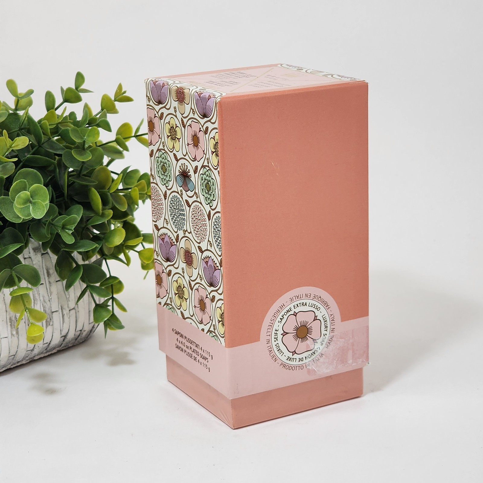Pink Clay with Shea Butter Soap Bar 4 x 4 oz Each Sealed Saponerie Mario Fissi