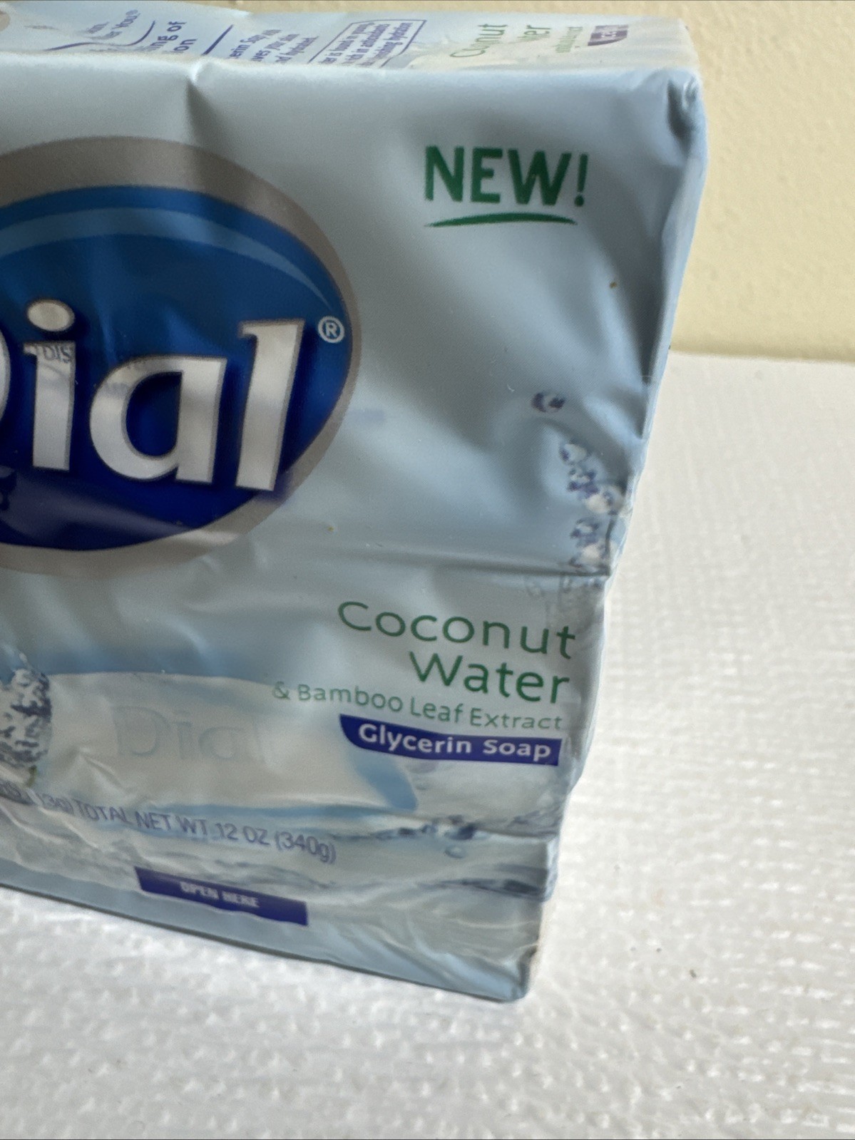 Dial Coconut Water 4 oz Soap Bars 3-Pack New in Original Packaging Discontinued