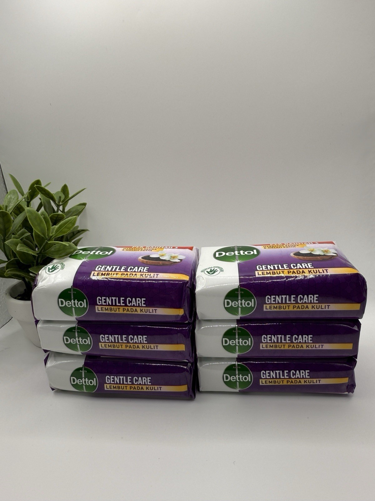 Dettol Gentle Care Gentle Body Bar Soap 100g 6-Pack Jasmine, Habbatus Sauda