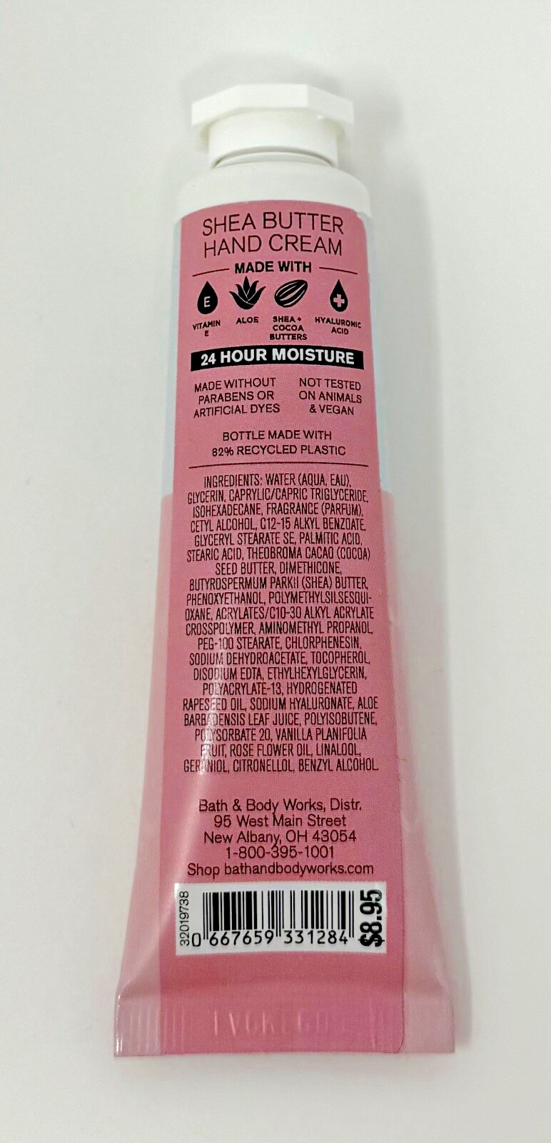 2 NEW BATH & BODY WORKS INSPIRE LOVE ROSE VANILLA HAND CREAM LOTION TRAVEL 1OZ