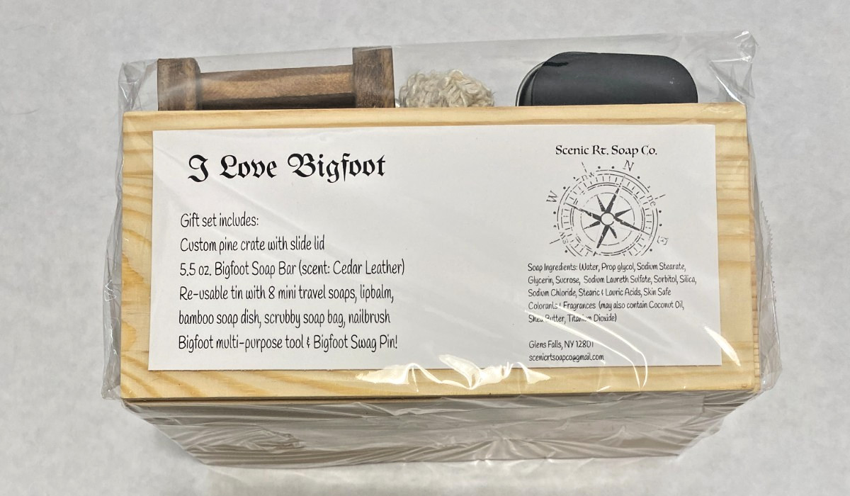 Bigfoot Is My Spirit Animal Personal Care Gift Box Set, Soap, tool, lip balm etc