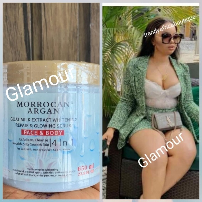2pcs. Morrocan argan Goat milk skin repair & Glowing 4in1 scrub & shower bath