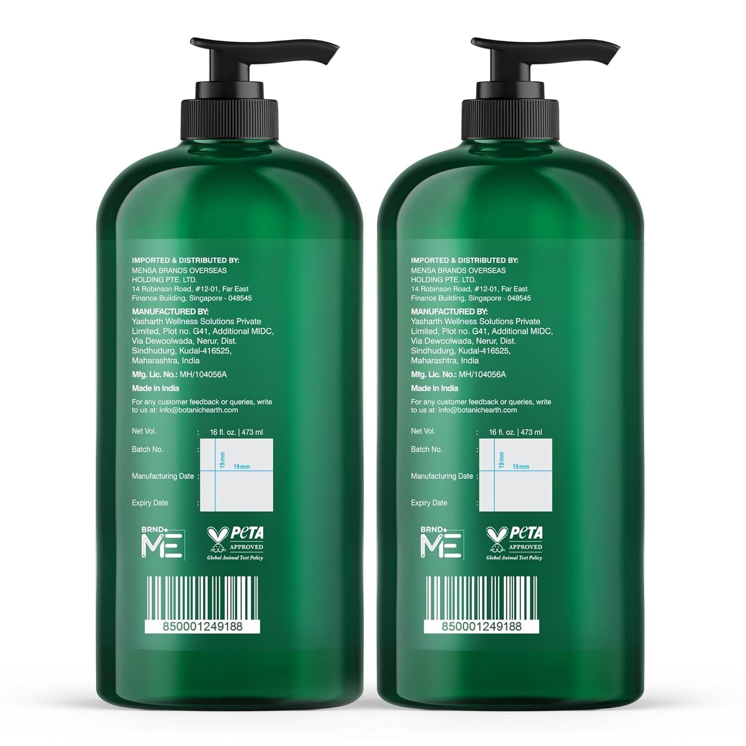 16 fl oz 2 Pack Tea Tree Oil Body Wash Soap for Men/Women Helps Athlete’s Foot,