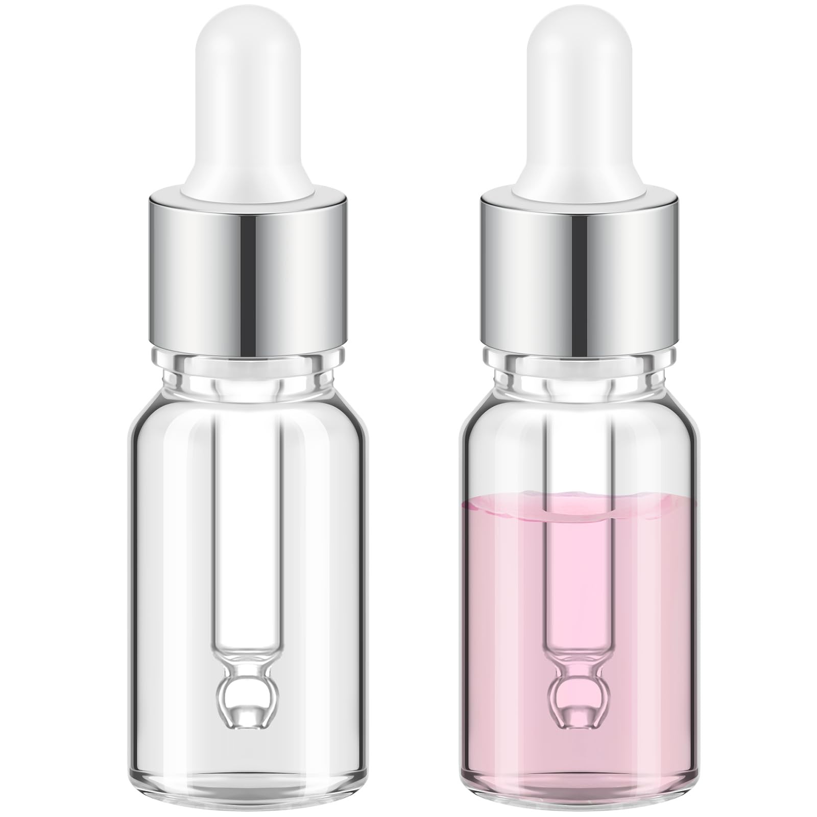 Didaey 100 Pcs Mini 10ml Clear Glass Dropper Bottles Essential Oils Bulk Empty