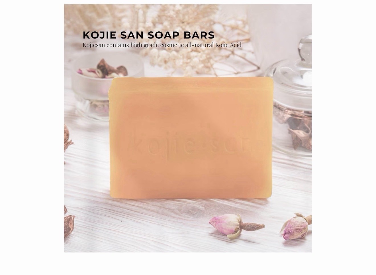 Original Kojic Acid, Dark Spot Remover Bar Soap with Coconut & Tea Tree Oil