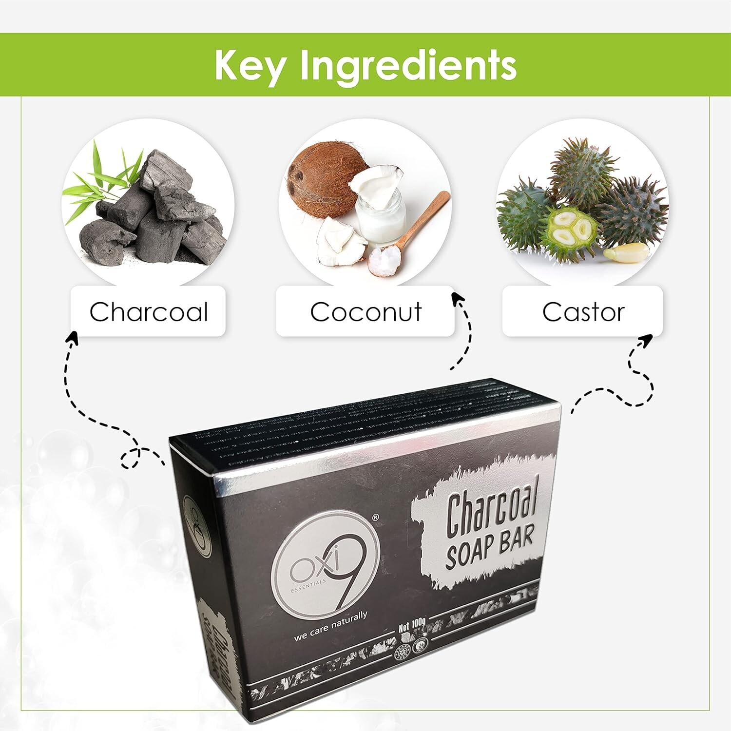 3 ACTIVATED CHARCOAL Soap Bar – Reduce Oil, Blackheads, Dead Skin, Treats Acne