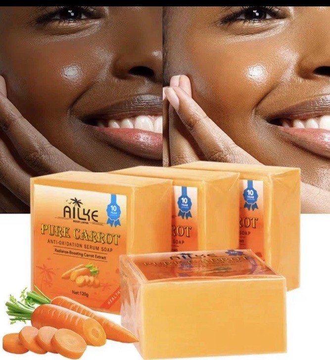 Pure Carrot Soap 120g – Brightening Serum Soap for Face & Body Radiance