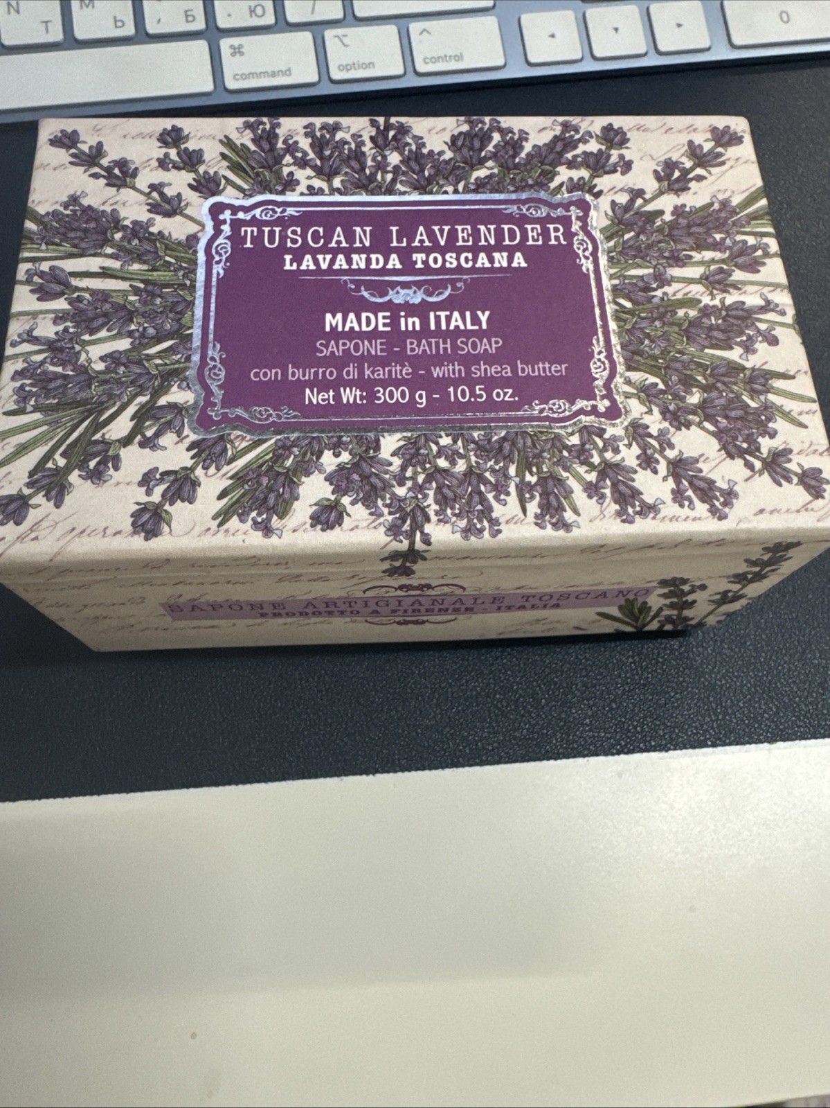 Tuscan Lavender Bath Soap 300g 10.5 oz Made in Italy Shea Butter Handmade Luxury