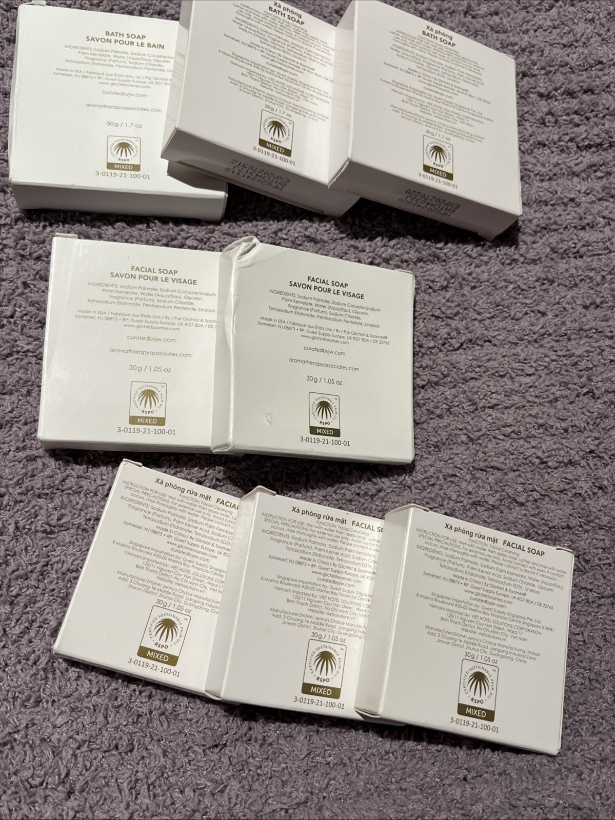 8X Aromatherapy Associates Balance Facial Bar Soap NEW Travel Size various