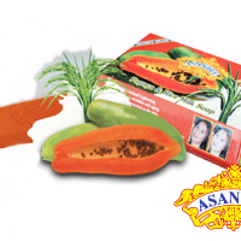 Asantee Soap Papaya Honey Skin Herbal Face Body Q10 AHA BHA 125 g Whitening