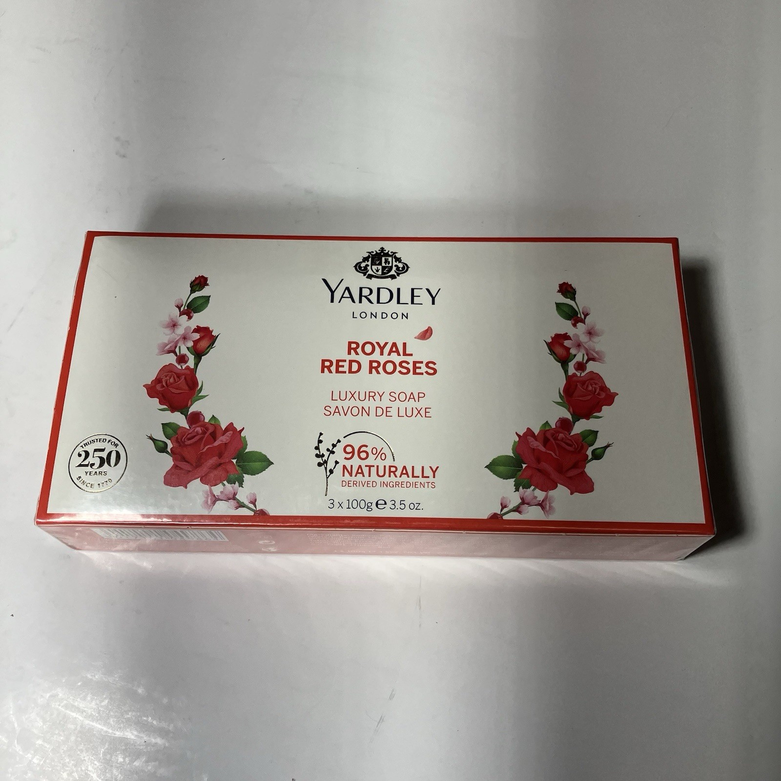 Yardley London Royal Red Roses Luxury Bar Soap (3.5 oz) Bath & Body Bar 3 Pack