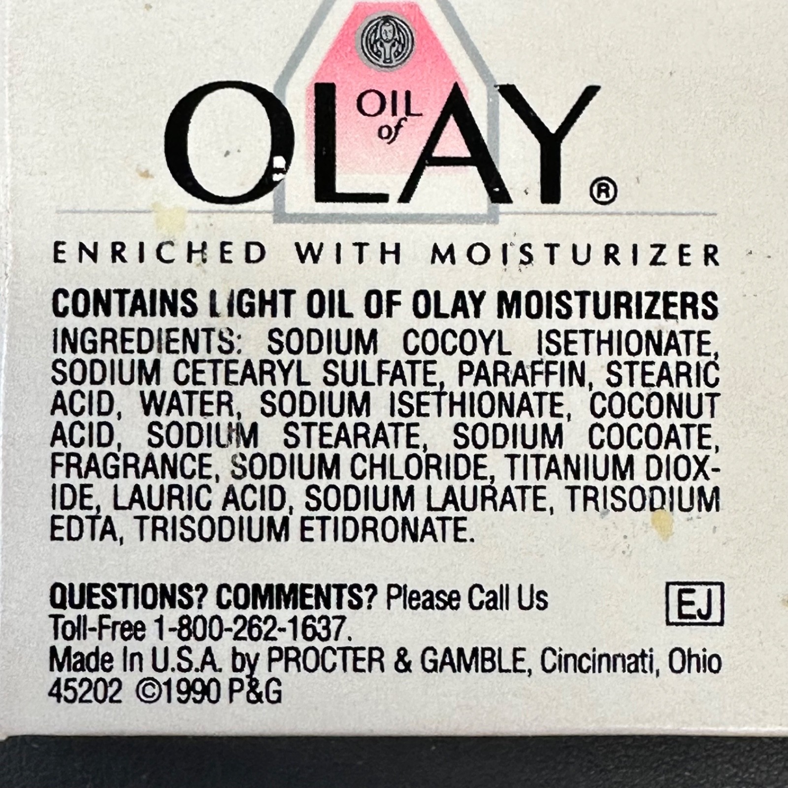 Vintage 1990 Oil Of Olay Bar Soap Moisturizer 4.75 OZ unopened